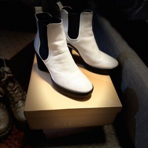 Ecco White Ankle Boots
